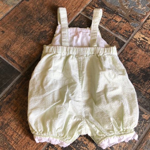 Janie & Jack green/white seersucker (3-6 mo.) - Picture 5 of 7